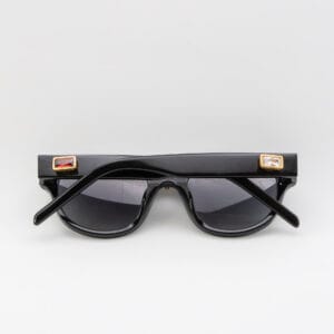 Sleek Black & Shiny Square Red/White